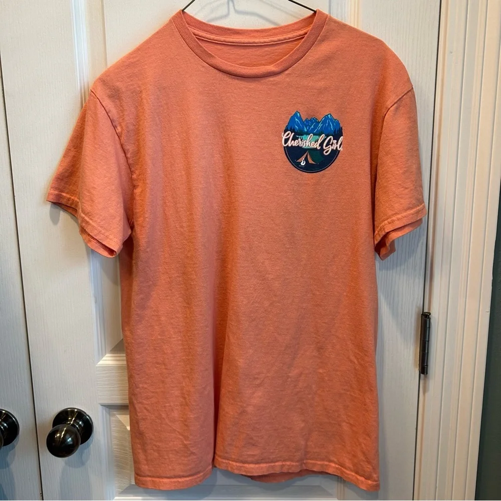 Women’s Graphic T-Shirt “It Is Well With My Soul” Coral Size Medium NO Size Tag - Picture 2 of 4